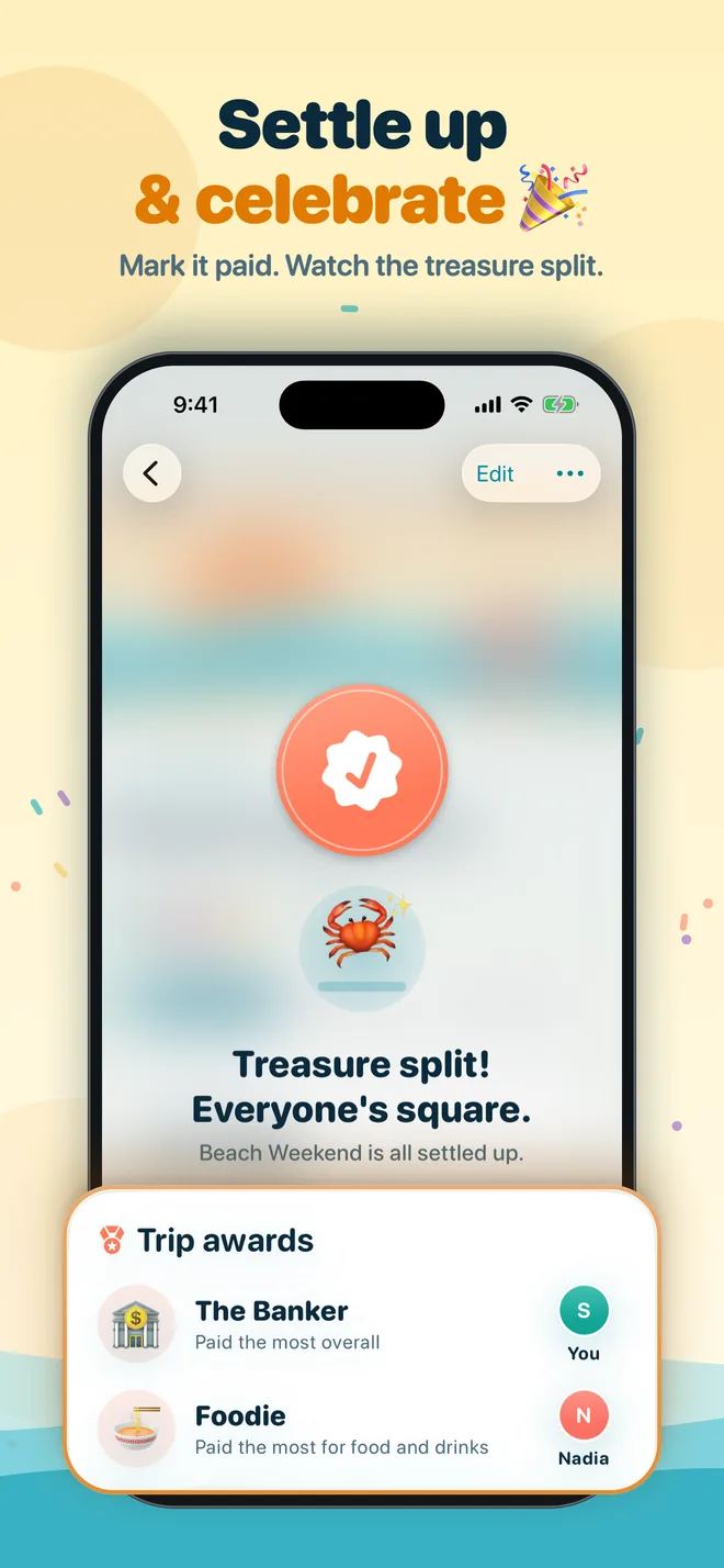 Settle up and celebrate: trip awards
